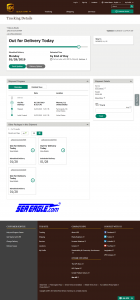 Image of UPS tracking info showing "Out For Delivery" status