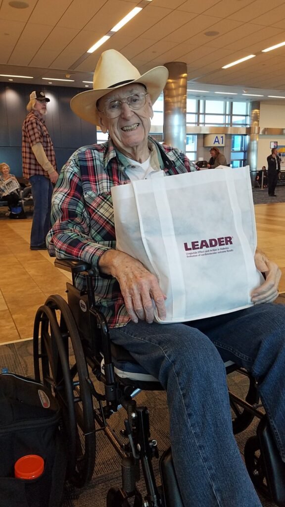 Allen's dad wearing the hat on the moving day, February 20, 2017